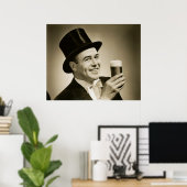 1929 Beer Drinker Poster (Thuiskantoor)