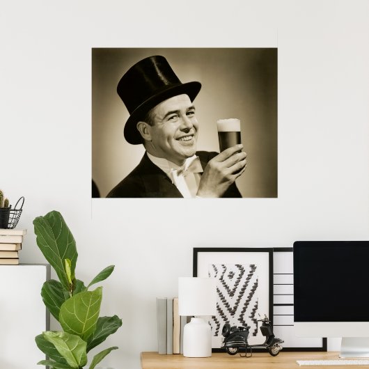 1929 Beer Drinker Poster (Thuiskantoor)