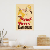 1929 British Labour Election Poster My Mother (Keuken)