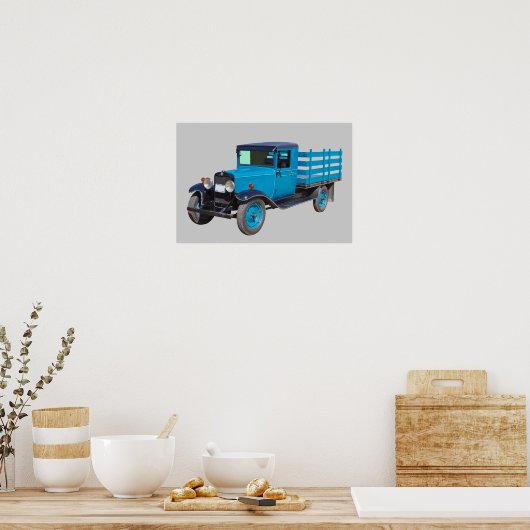 1929 Chevy 1 Ton Stake Body Truck Poster (Keuken)