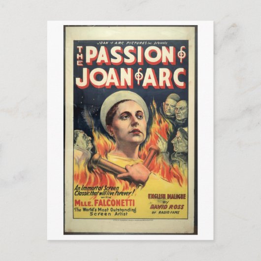 1929 - De passie van Jeanne d'Arc Briefkaart (Voorkant)