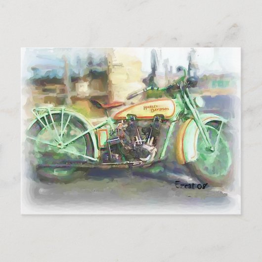 1929 Harley Briefkaart (Voorkant)