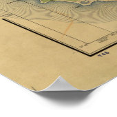 1929 Kaart van Niihau, Hawaiiaanse eilanden Poster (Hoek)