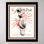 1929 Le Sourire Art Deco Jazz Hoesje Poster<br><div class="desc">1929,  Art Deco,  Jazz-Saxophone Hoesje voor Le Sourire French Magazine.Beschikbaar in andere maten en ook in andere producten.</div>