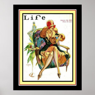 1929 Life Art Deco Hoesje 16 x 20 Poster