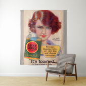 1929 Lucky Strikes en Billie Burke Wandkleed (In situ)