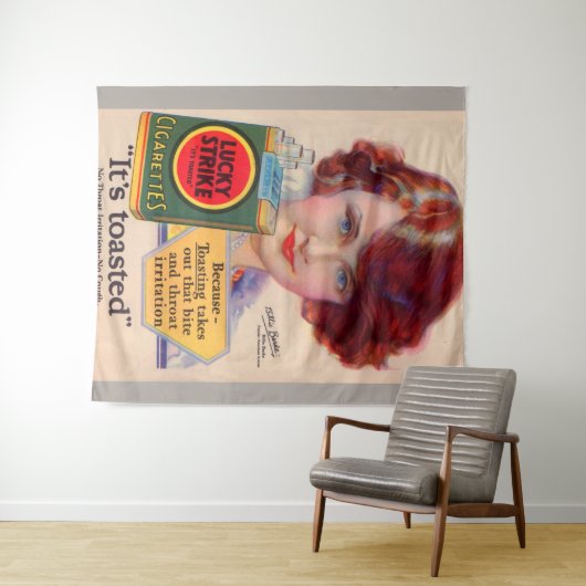 1929 Lucky Strikes en Billie Burke Wandkleed (In Situ (horizontaal))