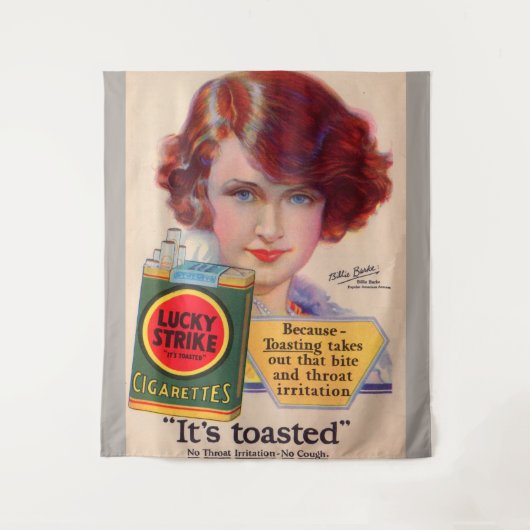 1929 Lucky Strikes en Billie Burke Wandkleed (Voorkant)