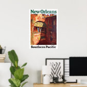  1929 New Orleans Southern Pacific Travel Poster (Thuiskantoor)