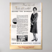 1929 Squibb tandheelkundige crème Poster (Voorkant)