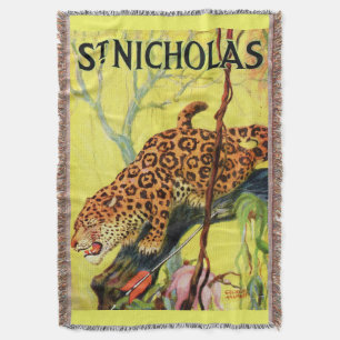 1929 St. Nicholas magazine cover leopard Deken