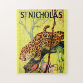 1929 St. Nicholas magazine cover leopard Legpuzzel (Verticaal)