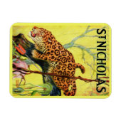 1929 St. Nicholas magazine cover leopard Magneet (Horizontaal)