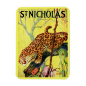 1929 St. Nicholas magazine cover leopard Magneet (Verticaal)