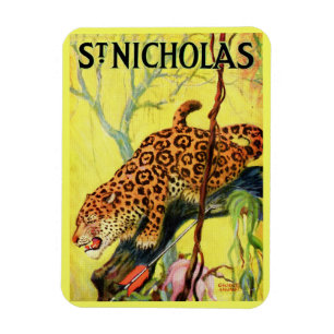 1929 St. Nicholas magazine cover leopard Magneet