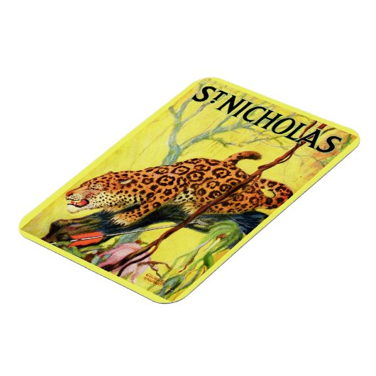 1929 St. Nicholas magazine cover leopard Magneet (Linkerzijde)