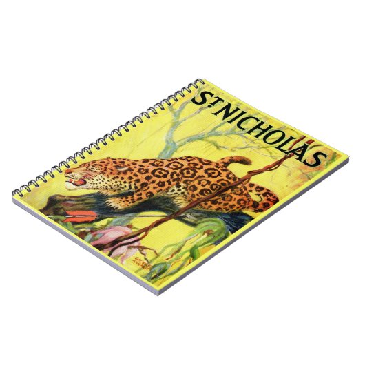 1929 St. Nicholas magazine cover leopard Notitieboek (Linkerzijde)