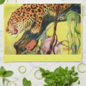 1929 St. Nicholas magazine cover leopard print Theedoek (Gevouwen)