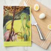 1929 St. Nicholas magazine cover leopard print Theedoek (Quarter Fold)