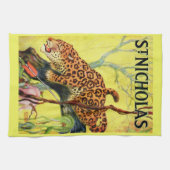 1929 St. Nicholas magazine cover leopard print Theedoek (Horizontaal)