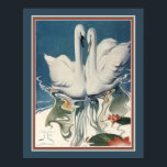1929 Swans Art Deco Poster<br><div class="desc">Colorful,  1929,  Art Deco "Swans" print. Hier getoond 16x20. Standaard 11x14 ook beschikbaar,  evenals,  douanegrootte en canvas.</div>