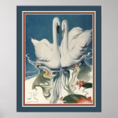 1929 Swans Art Deco Poster (Voorkant)
