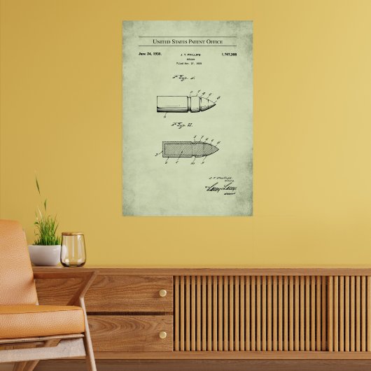1929 US Patent 1767308 - Bullet Poster (Woonkamer 2)