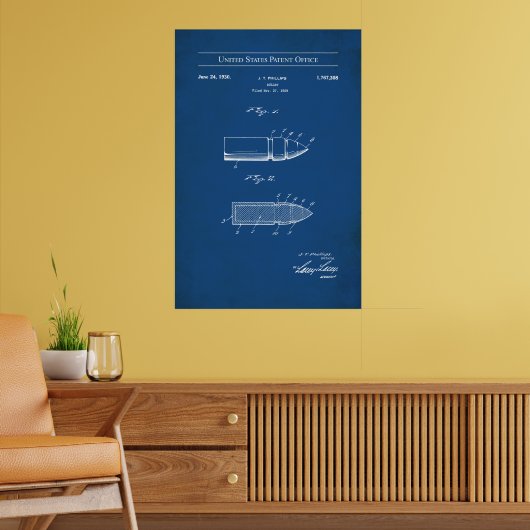1929 US Patent 1767308 - Bullet Poster (Woonkamer 2)