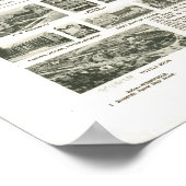 1929 Westfield, NJ Birds Eye Uitzicht Panoramic Ma Poster (Hoek)