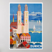 1929 Zürich Metropolis Travel Poster (Voorkant)