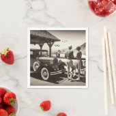 1930 Antieke Auto Scene Papieren Servetten (Insitu)