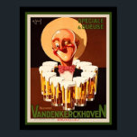1930 Art Deco Belgium Beer Ad Poster<br><div class="desc">Colorful,  1930,  Art Deco,  bierreclame voor Vandenkerckhoven belgisch bier. Hier getoond 11x14. Verkrijgbaar in standaard 8x10 en 16x20,  evenals in aangepaste formaten/</div>
