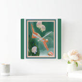 1930 Art Deco Swimmer/Resort and Wall Clock Vierkante Klok (Huis)