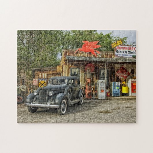  1930 Automobile Rustic Country Gas Station Legpuzzel (Horizontaal)
