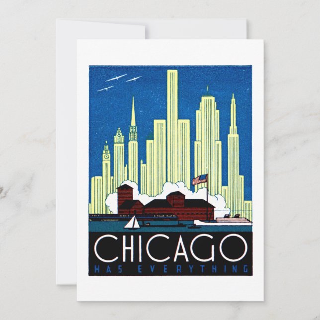 1930 Bezoek Chicago Poster (Voorkant)