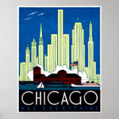 1930 Bezoek Chicago Poster (Voorkant)