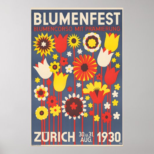 1930 Blumenfest Poster (Voorkant)