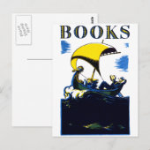 1930 Boeken Poster Briefkaart (Voorkant / Achterkant)