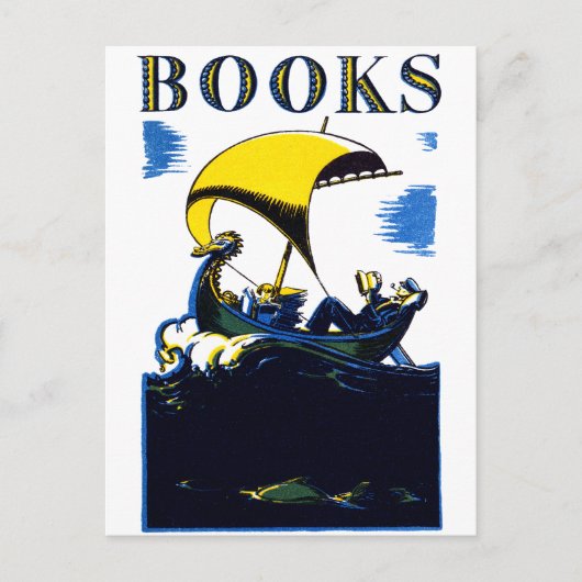 1930 Boeken Poster Briefkaart (Voorkant)