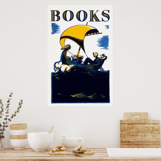 1930 Books-Poster Poster (Keuken)