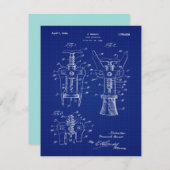 1930 Cork Extractor Patent Kaart (Voorkant / Achterkant)