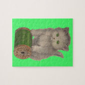1930 Corticelli White kitten Legpuzzel (Horizontaal)