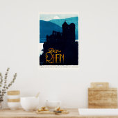 1930 Der Rhein Duitsland Reisposter Poster (Keuken)