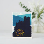 1930 Der Rhein Germany Travel Poster Briefkaart (Staand voorkant)