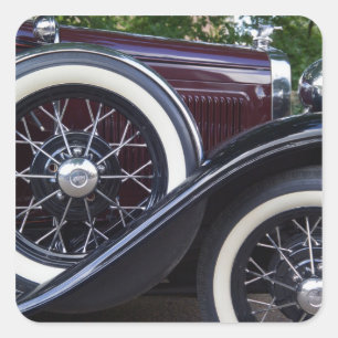 1930 Ford A Classic Car Vierkante Sticker