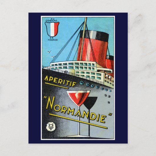 1930 Franse Apertif Normandie Briefkaart (Voorkant)