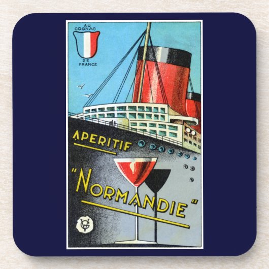 1930 Franse Apertif Normandie Onderzetter (Voorkant)