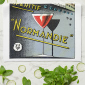 1930 Franse Apertif Normandie Theedoek (Gevouwen)