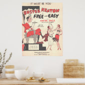 1930 Gratis en gemakkelijk, het moet je Buster Kea Poster (Keuken)