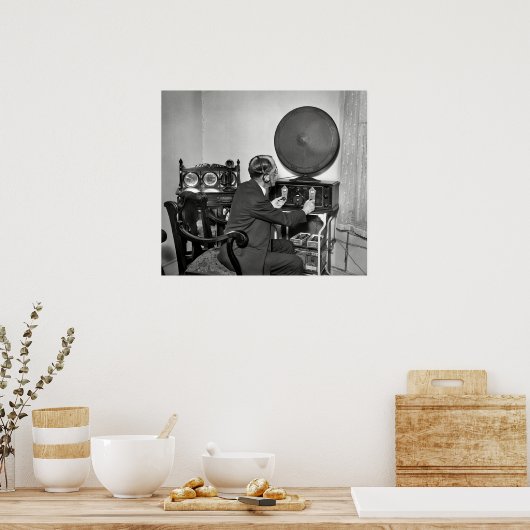 1930 HAM RADIO-EXPLOITANT POSTER (Keuken)